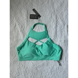 CHESTEE+Barbella Box The Candace Swim Sports Bra Bimini Blue--Size 12/L